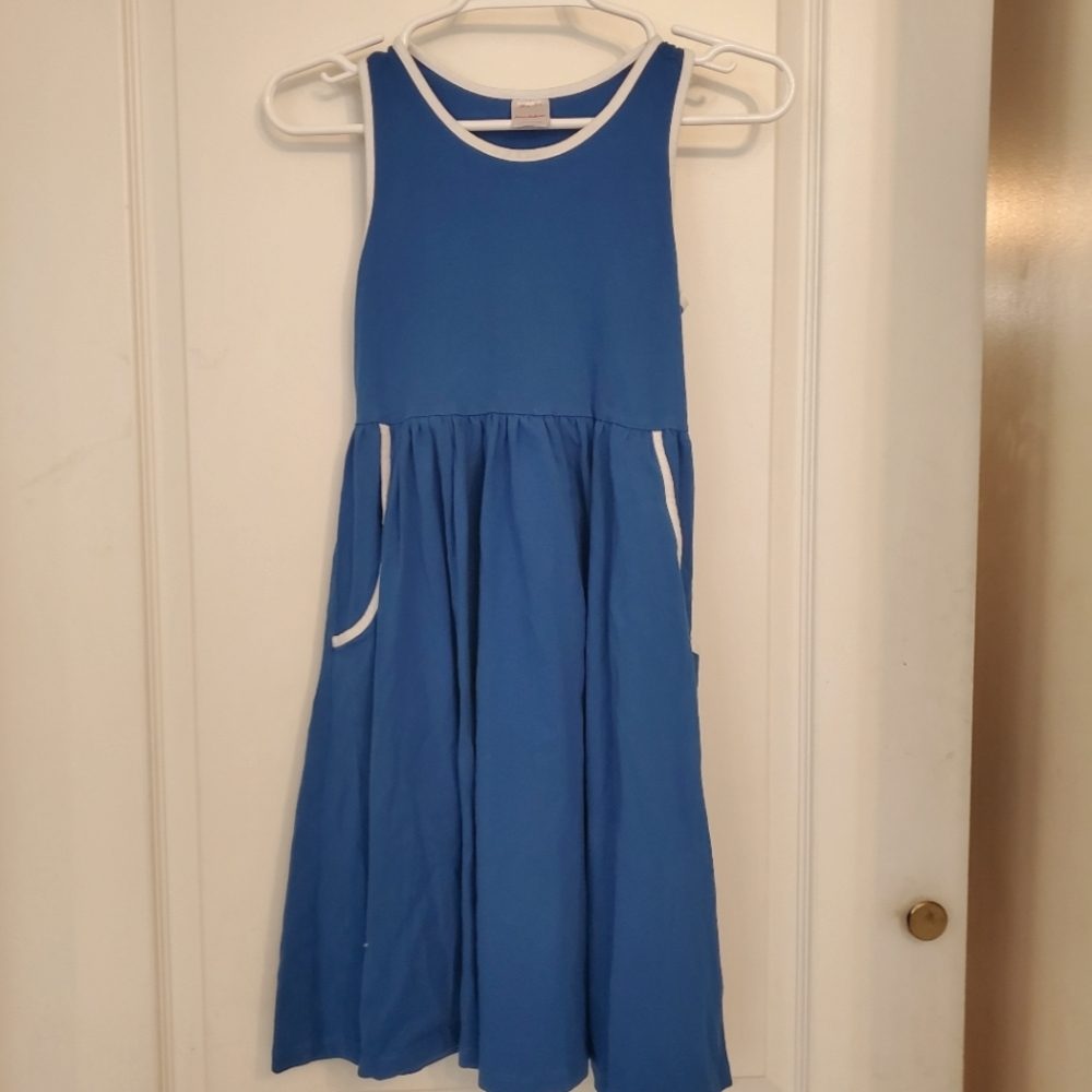 Hanna Andersson royal blue racerback skater dresses sz 3T, 10, 12